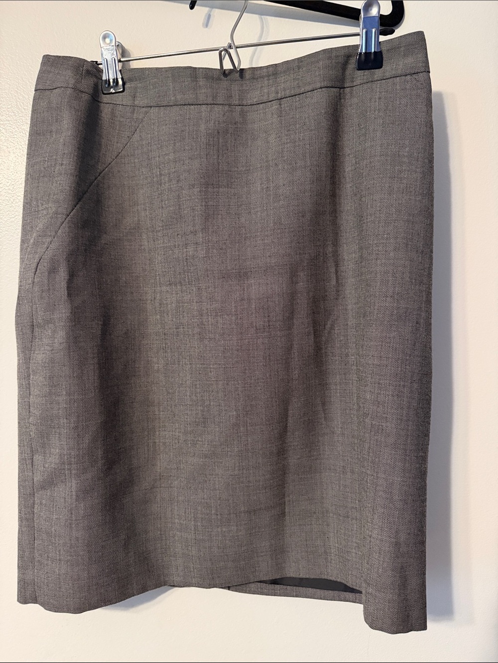 Ann Taylor Loft Women Petite Size 2P Pencil Skirt lined work gray